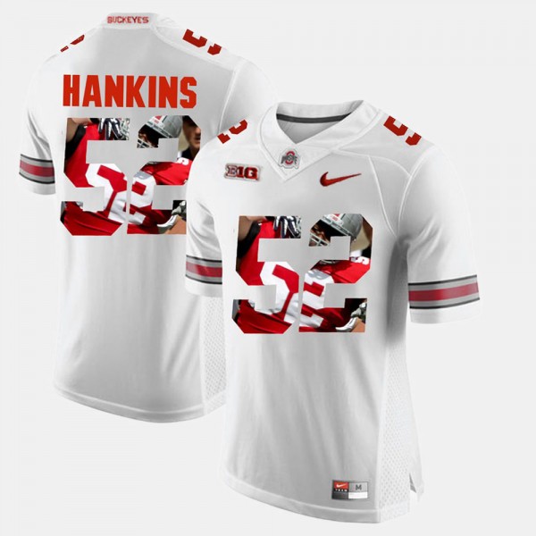 Ohio State Buckeyes Johnathan Hankins Men's #52 White Pictorial Fashion College Football Jersey 2404MBUM7